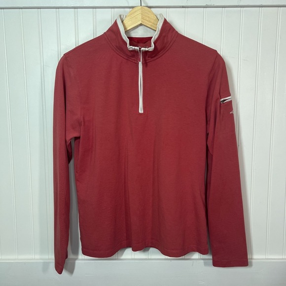 Horny Toad Tops - Horny Toad Sweater Gorpcore Long Sleeve Scarlet Logo Pullover Pocket Activewear